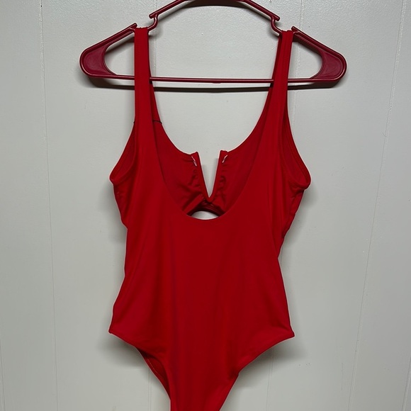 NWT Meyeeka Red One-Piece Swimsuit with Cutout - Picture 5 of 9